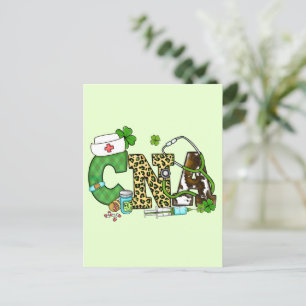 Carte Postale Assistant en soins infirmiers certifié St. Patrick