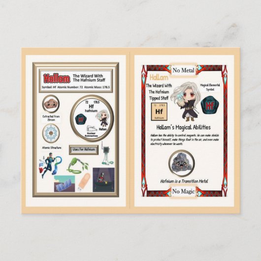Carte Postale Assistant Hallam - Hafnium Element (Devant)