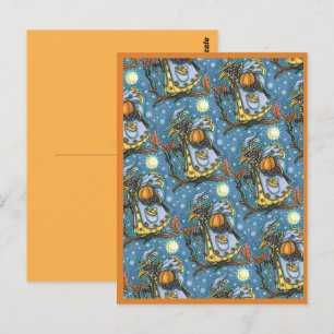 CARTE POSTALE ASSISTANT HALLOWEEN EVE BLACKBIRD, HALLOWEEN RAVEN