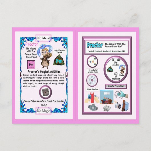 Carte Postale Assistant Magiciel - Élément Prométhium (Dos)