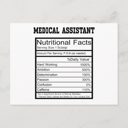 Carte Postale Assistant Médicale (Devant)