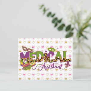 Carte Postale Assistant Médicale - Mardi Gras