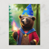 Carte Postale Assistant Ours avec canne à feu (Devant)