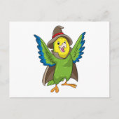 Carte Postale Assistant Parrot en tant qu'assistant avec Casquet (Devant)