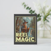 Carte Postale Assistant Pêche en gros (Debout devant)