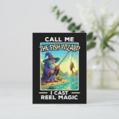 Carte Postale Assistant Pêche en gros (Debout devant)