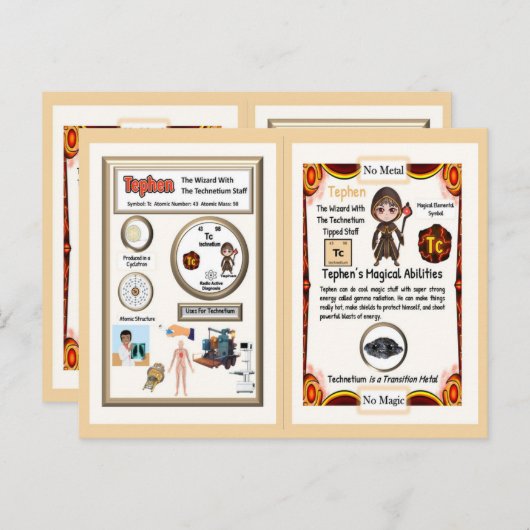 Carte Postale Assistant pour éléphants - Élément de technétium (Devant / Derrière)