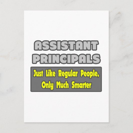 Carte Postale Assistant Principals ... Smarter (Devant)