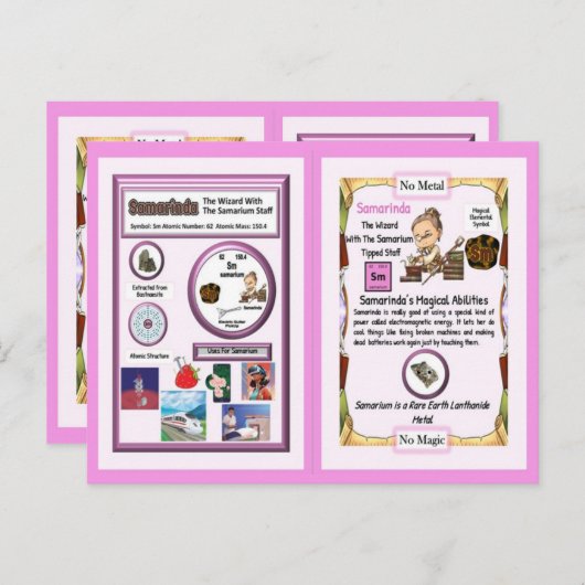 Carte Postale Assistant Samarinda - Élément Samarium (Devant / Derrière)