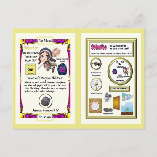 Carte Postale Assistant Selenice - Élément de sélénium (Dos)