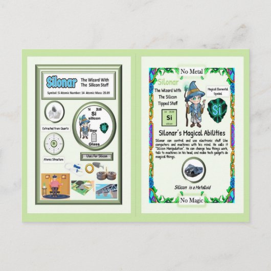 Carte Postale Assistant Silonar - Silicon Element (Dos)