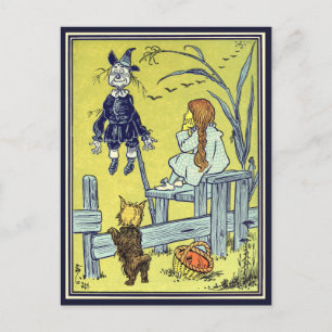 Carte Postale Assistant vintage d'Oz, Dorothy Toto Rencontre ave