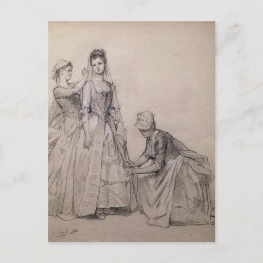 Carte Postale Assister à la mariée (Devant)