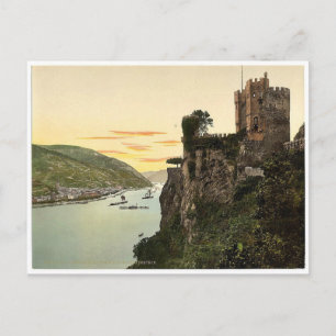 Carte Postale Assmannshausen et Rheinstein, Rhin, Allemagne
