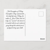 Carte Postale Assomption de Marie (Dos)