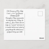 Carte Postale Assomption de Notre-Dame (Dos)