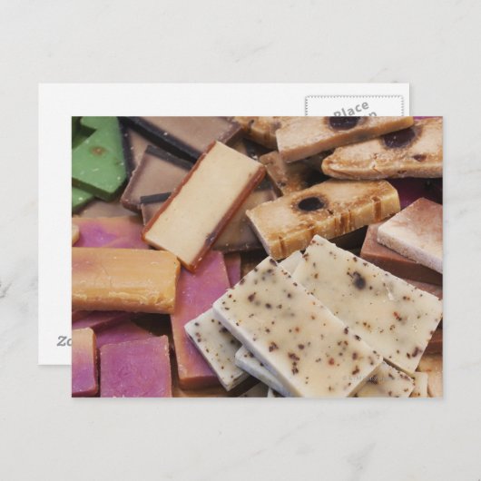 Carte Postale Assortiment de savons bio faits main (Devant / Derrière)
