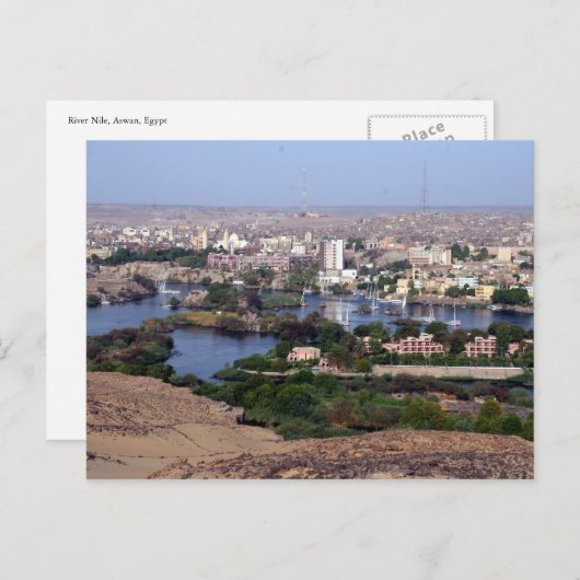 Carte Postale Assouan Nil (Devant / Derrière)