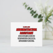 Carte Postale Asst administratif amusant .. Très improbable (Debout devant)