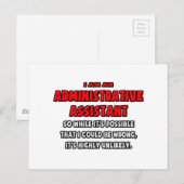 Carte Postale Asst administratif amusant .. Très improbable (Devant / Derrière)