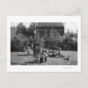 Carte Postale Astoria, Oregon Dance de guerre indienne au centen
