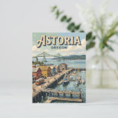 Carte Postale Astoria Riverfront Oregon (Debout devant)