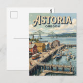 Carte Postale Astoria Riverfront Oregon (Devant / Derrière)