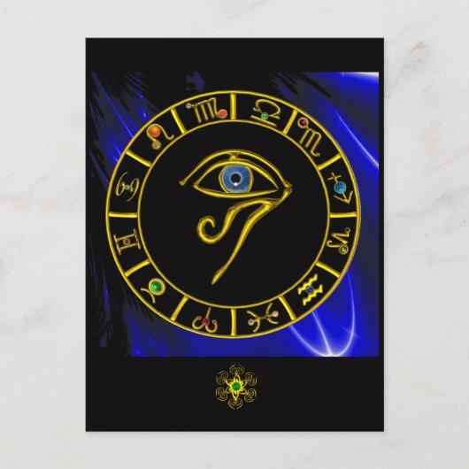 Carte Postale ASTRAL HORUS OEIL, BLUE TALISMAN Astrologie Graphi (Devant)