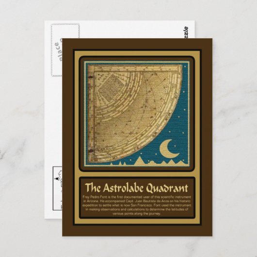 Carte postale Astrolabe Quadrant (Devant / Derrière)