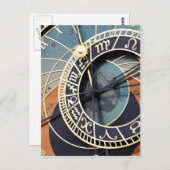 Carte Postale Astrologie antique Timepiece Tchèque Horloge. (Devant / Derrière)