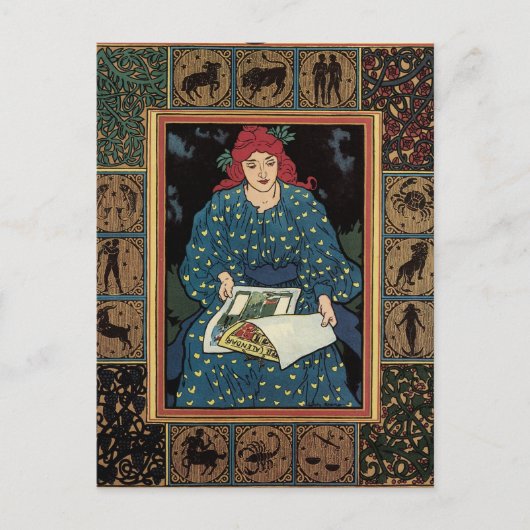 Carte Postale Astrologie Art Nouveau français (Devant)