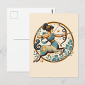 Carte Postale Astrologie de l'anniversaire de la déesse du Sagit (Devant / Derrière)