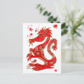 Carte postale Astrologie Dragon Chinoise (Debout devant)