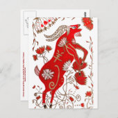 Carte Postale Astrologie du mouton chinois (Devant / Derrière)