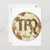 Carte Postale Astrologie Grunge Virgo (Devant / Derrière)