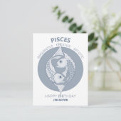 Carte Postale Astrologie Pisces Art Nouveau CC0026 Joyeux annive (Debout devant)