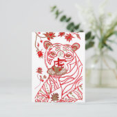Carte postale Astrologie Tigre Chinoise (Debout devant)