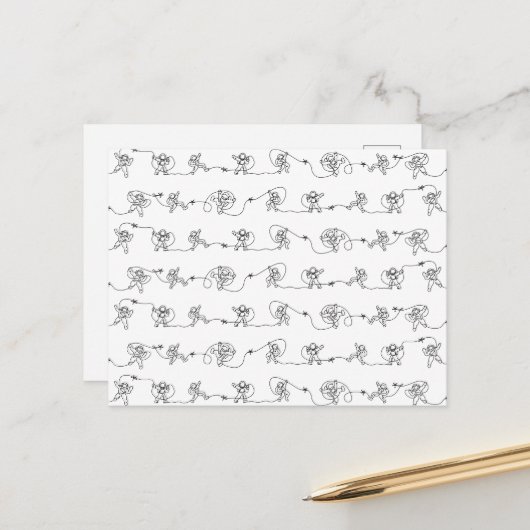 Carte postale Astronaut (Devant/Arrière en situation)