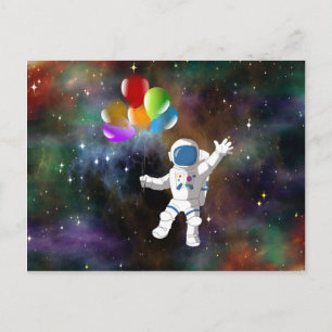 Carte Postale Astronaut avec ballons