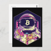 Carte Postale Astronaut BITCOIN-Crypto (Devant / Derrière)