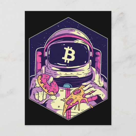Carte Postale Astronaut BITCOIN-Crypto (Devant)