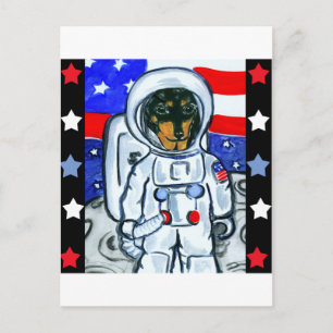 Carte Postale Astronaut dachshund