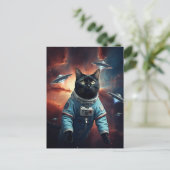Carte Postale Astronaut de chat galactique (Debout devant)