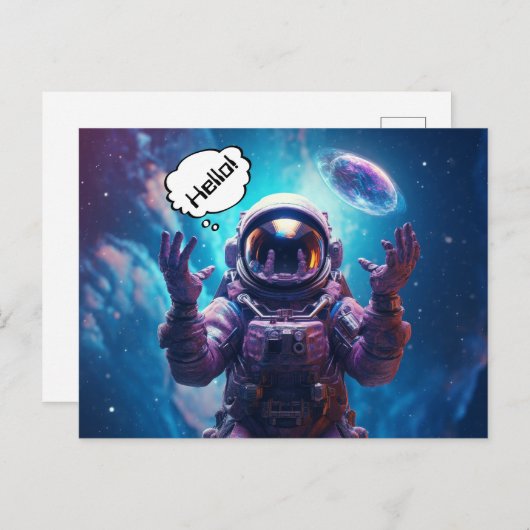 Carte postale Astronaut Sci-Fi (Devant / Derrière)
