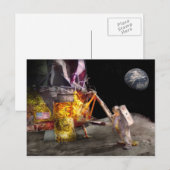 Carte Postale Astronaut - Une petite étape (Devant / Derrière)
