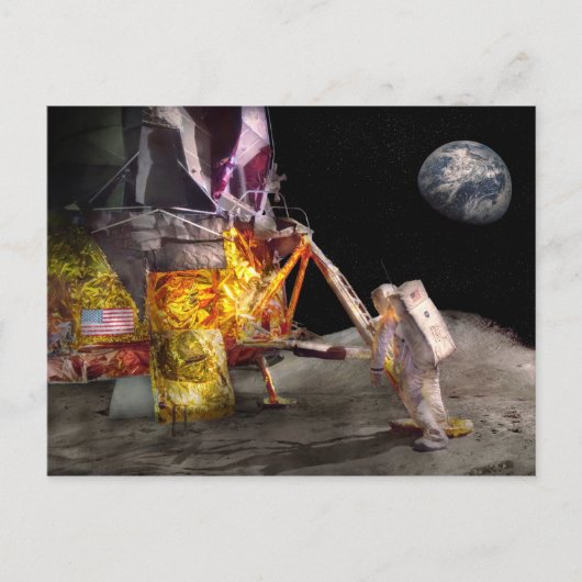 Carte Postale Astronaut - Une petite étape (Devant)