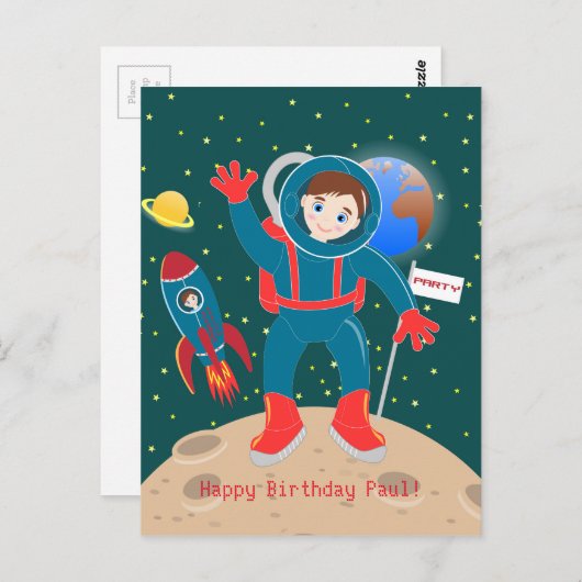 Carte Postale Astronaute (Devant / Derrière)
