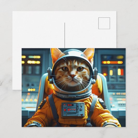 Carte Postale astronaute (Devant / Derrière)