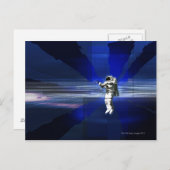 Carte Postale Astronaute dans l'espace (Devant / Derrière)