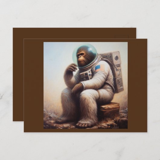 Carte Postale Astronaute de Bigfoot (Devant / Derrière)